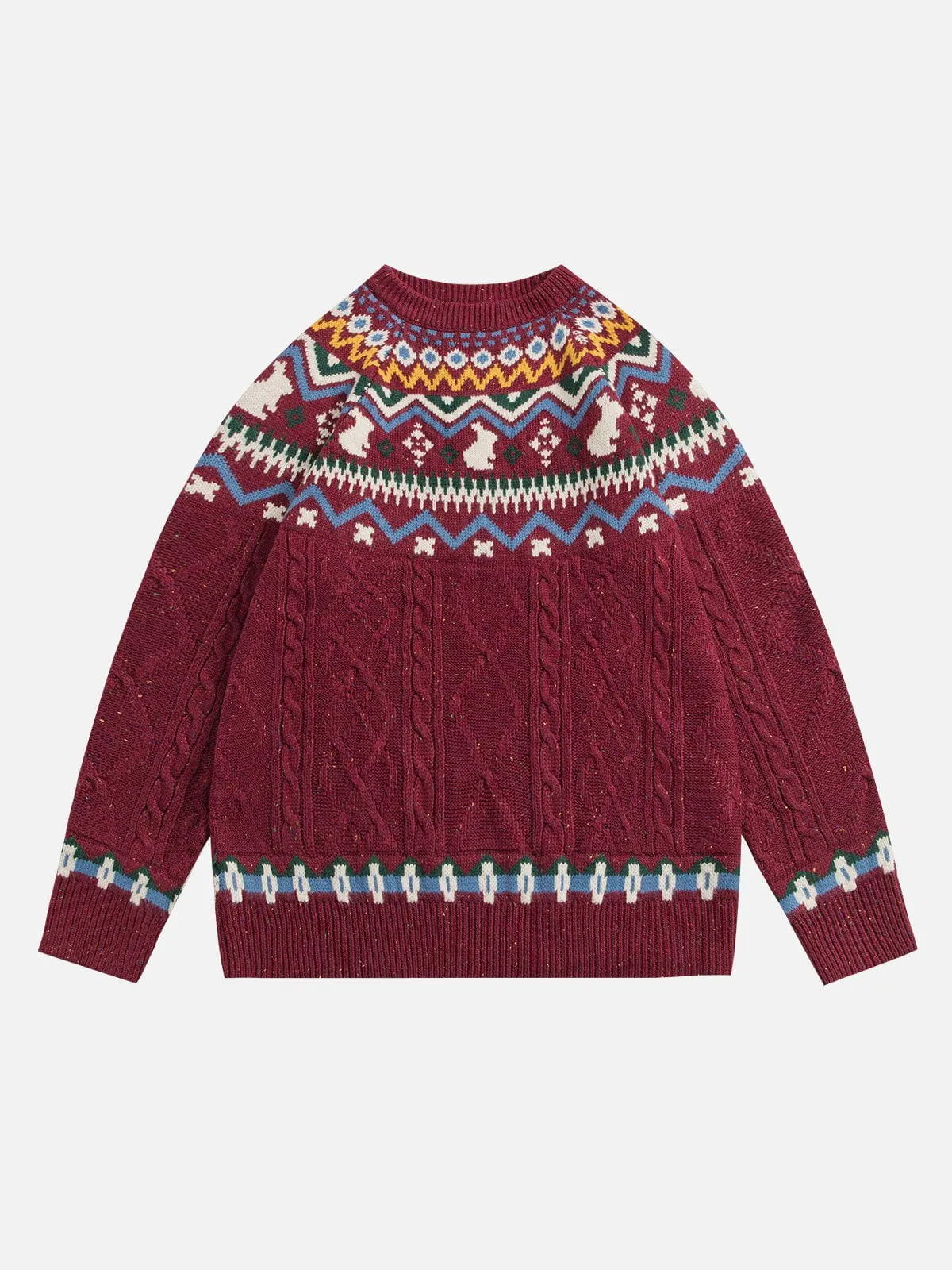 AlanBalen® - Fair Isle Knitted Sweater