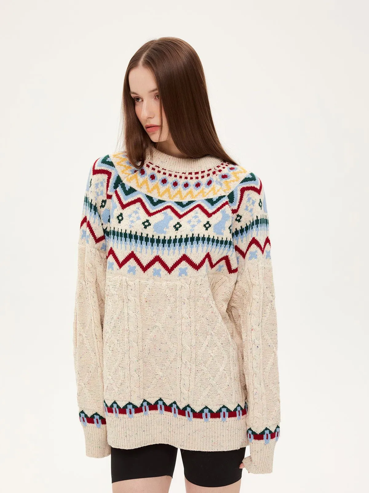 AlanBalen® - Fair Isle Knitted Sweater
