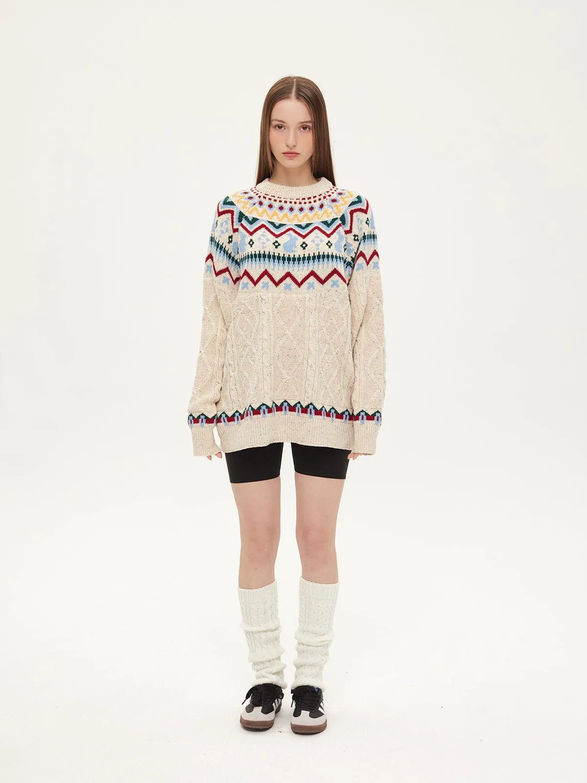 AlanBalen® - Fair Isle Knitted Sweater
