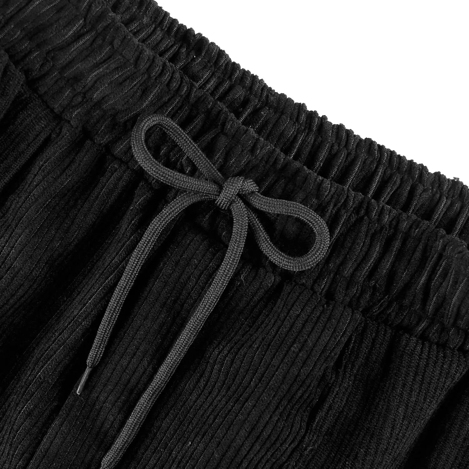 Comfy Corduroy Pants for Women Straight Leg Elastic Waist Pants Casual Pants Trousers with Pockets 2024