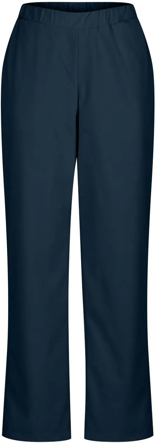 Corduroy Pants for Women Elastic High Waist Pull On Straight Leg Slacks Casual Spring Fall Trousers with Pockets