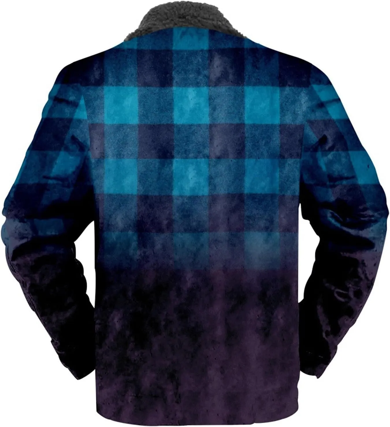Men's Aztec Western Jackets Cowboy Winter Warm Sherpa Full Zip Fleece Coats Retro Ethnic Vintage Long Sleeve Jacket 2024