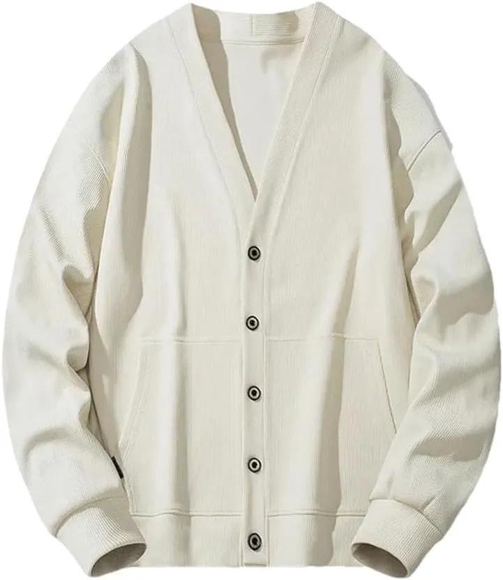 Mens Cardigan Sweaters Long Sleeve V Neck Cardigans Men Knitted Button Down Sweaters