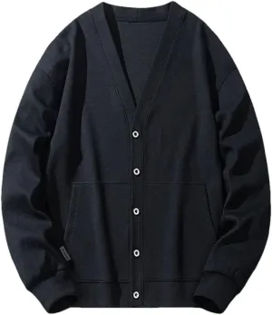 Mens Cardigan Sweaters Long Sleeve V Neck Cardigans Men Knitted Button Down Sweaters