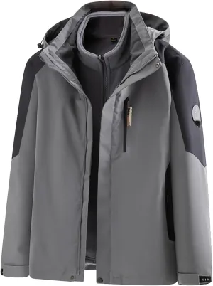 Mens Mountain Waterproof Ski Snow Jacket Winter Windproof Rain Jackets Lightweight Mountain Sport Jackets Outdoor