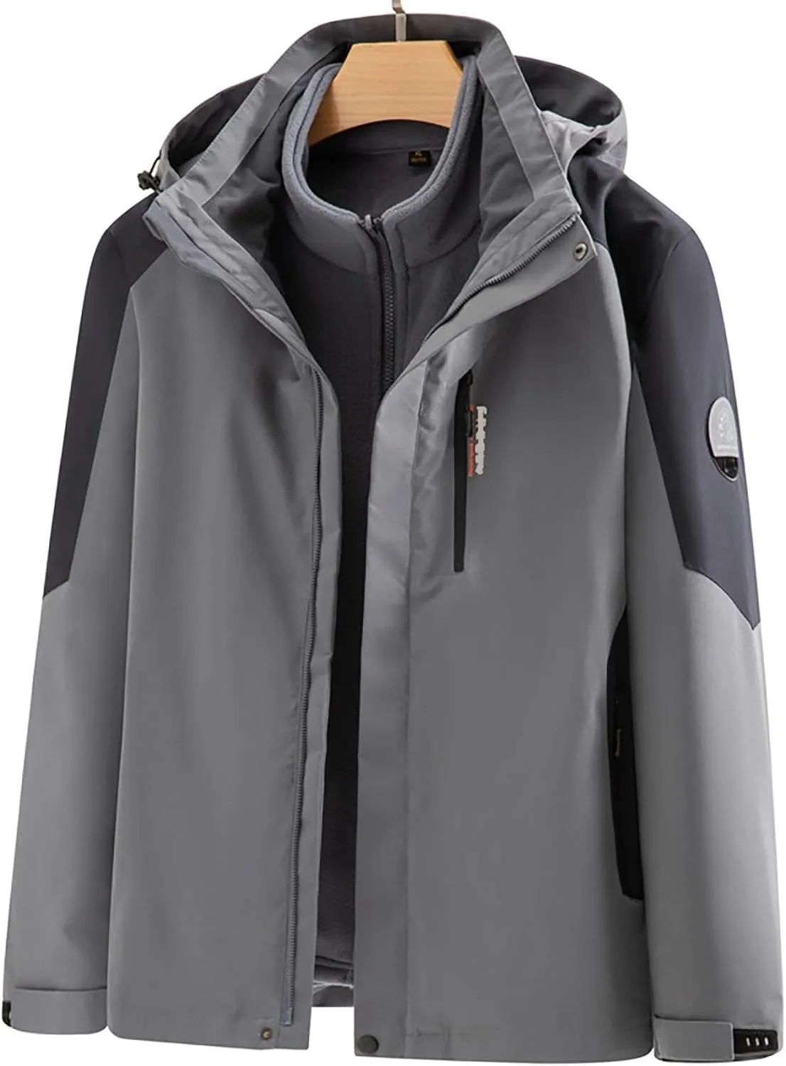 Mens Mountain Waterproof Ski Snow Jacket Winter Windproof Rain Jackets Lightweight Mountain Sport Jackets Outdoor