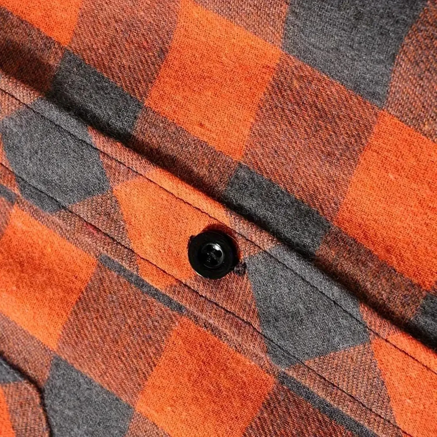 Men's Plaid Hooded Shirts Casual Long Sleeve Lightweight Shirt Button Down Flannel Plaid Jckets with Pocket