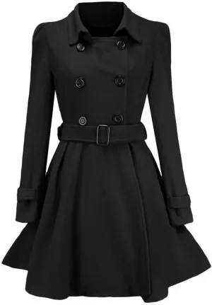 Pea Coats for Women Button Up Wool Coats Tweed Coat Plus Size Y2K Cardigan Fall Winter Long Sleeve Jacket Warm Outwear