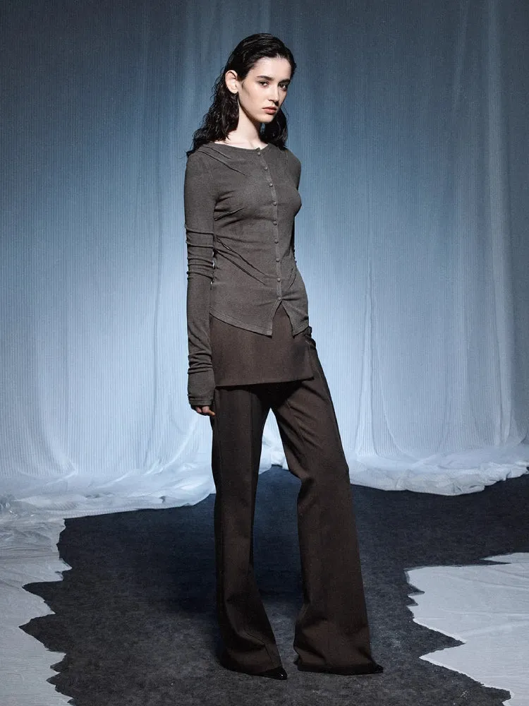 Slim fit long sleeve tops【s0000007433】