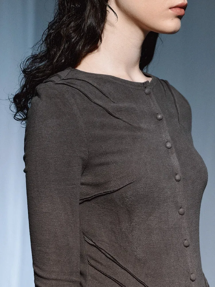 Slim fit long sleeve tops【s0000007433】