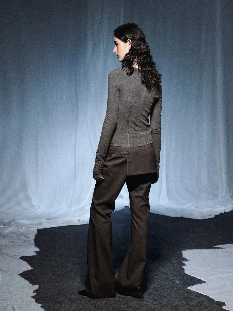 Slim fit long sleeve tops【s0000007433】