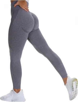 Women High Waist Workout Yoga Pants Gym Smile Contour Seamless Scrunch Butt Lift Leggings Compression Yoga Pant Tights