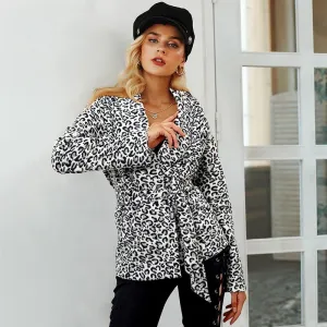 Women's Autumn Vintage Turndown Collar Wrap Wool Coat