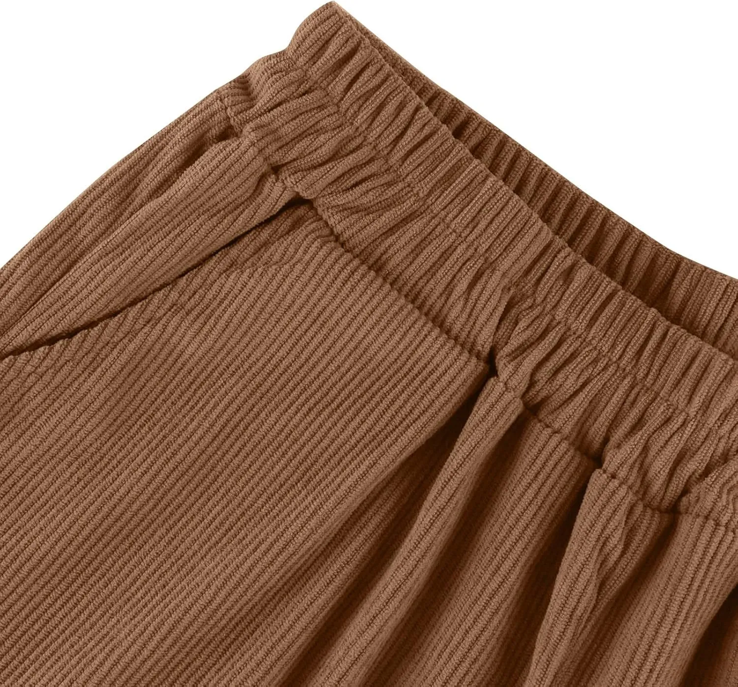 Womens Corduroy Pants Comfy High Waitsted Straight Leg Work Pants Trousers Business Casual Pants with Pockets