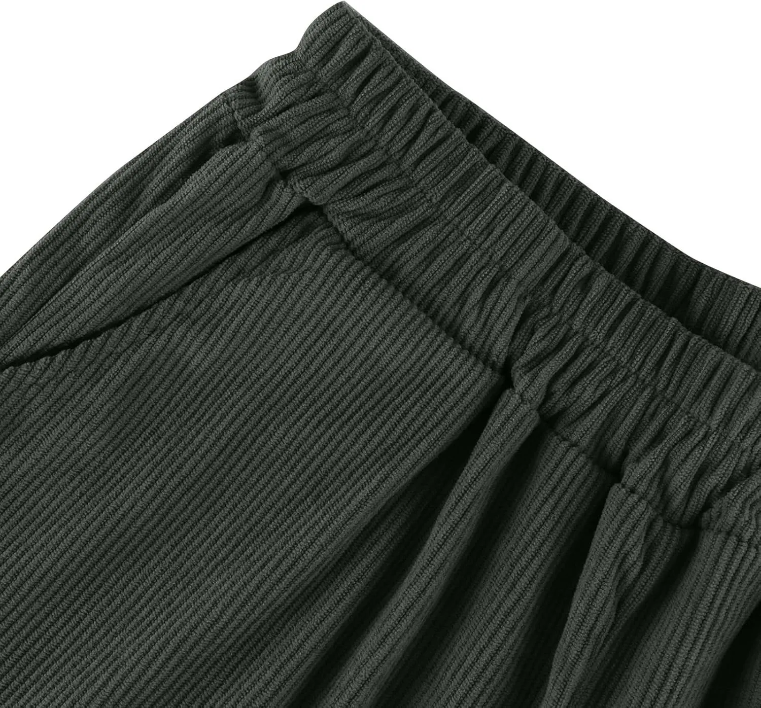 Womens Corduroy Pants Comfy High Waitsted Straight Leg Work Pants Trousers Business Casual Pants with Pockets
