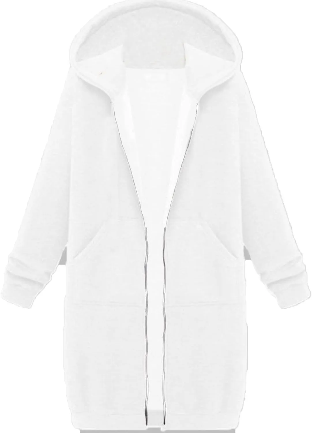 Women's Full Zip Up Long Hoodies Casual Fall Hooded Sweatshirts Slim Fit Long Sleeve Fleece Jacket Coats with Pockets